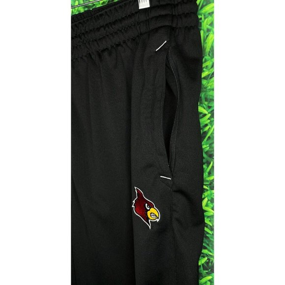 Louisville Cardinals Adidas Team Issued Men’s 2XL Black Athletic Jogger Pants - Picture 2 of 5